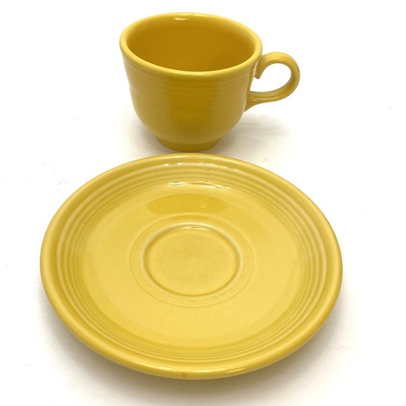 Homer Laughlin Fiestaware Flat Cup & Saucer Set Bundle - Picture 5 of 16